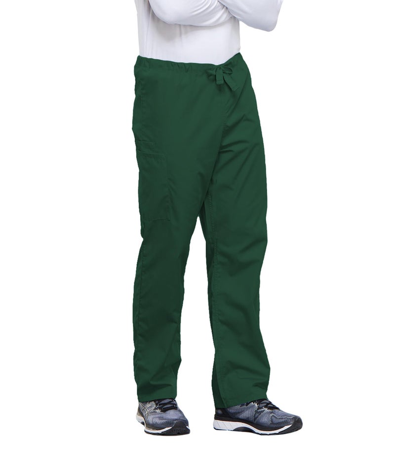 Cherokee Men's Originals Unisex Drawstring Cargo Scrub Pant, Hunter, Small/Short - Image 4